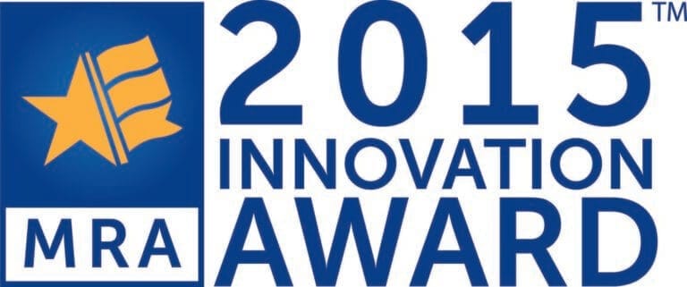 MRA Innovation Award Logo highlighting Unifloat dock system innovation, recognized for impact on the marina industry.