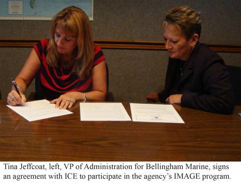 Bellingham Marine enters agreement with US Immigration and Customs Enforcement, focusing on IMAGE program compliance E-Verify