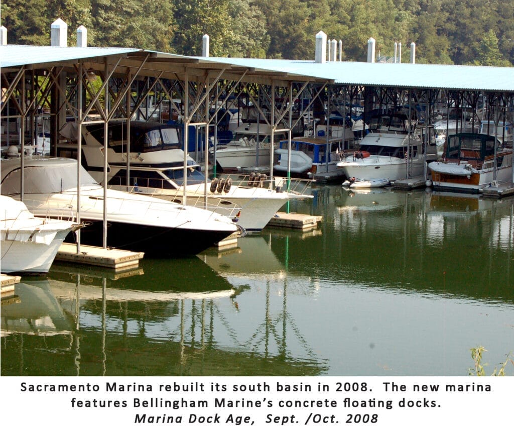 Sacramento Marina remodeling costs - Sacramento Marina with boats docked, highlighting remodeling costs amid rising steel and
